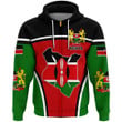 1sttheworld Clothing - Kenya Active Flag Zip Hoodie A35