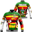 1sttheworld Clothing - Zimbabwe Active Flag Baseball Jacket A35