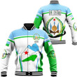 1sttheworld Clothing - Djibouti Active Flag Baseball Jacket A35
