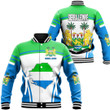 1sttheworld Clothing - Sierra Leone Active Flag Baseball Jacket A35