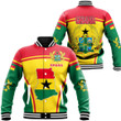 1sttheworld Clothing - Ghana Active Flag Baseball Jacket A35