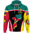1sttheworld Clothing - Mozambique Active Flag Zip Hoodie A35