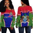1sttheworld Clothing -  Gambia Active Flag Off Shoulder Sweater A35