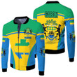 1sttheworld Clothing - Gabon Active Flag Fleece Winter Jacket A35