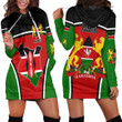 1sttheworld Clothing - Kenya Active Flag Hoodie Dress A35