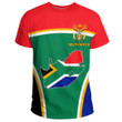 1sttheworld Clothing - South Africa Active Flag T-Shirt A35