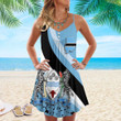 1sttheworld Clothing - Botswana Special Flag Strap Summer Dress A35