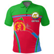 1sttheworld Clothing - Eritrea Active Flag Polo Shirt A35
