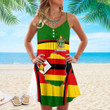 1sttheworld Clothing - Zimbabwe Bincjou Strap Summer Dress A35