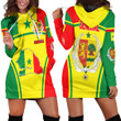 1sttheworld Clothing - Senegal Active Flag Hoodie Dress A35