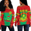 1sttheworld Clothing -  Mauritania Active Flag Off Shoulder Sweater A35