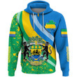 1sttheworl Clothing - Gabon Special Flag Zip Hoodie A35