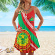 1sttheworld Clothing - Mauritania Special Flag Strap Summer Dress A35