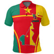 1sttheworld Clothing - Cameroon Active Flag Polo Shirt A35