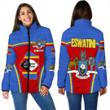 1sttheworld Clothing - Eswatini Active Flag Women Padded Jacket a35