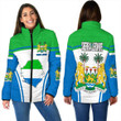 1sttheworld Clothing - Sierra Leone Active Flag Women Padded Jacket a35
