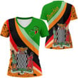 1sttheworld Clothing - Zambia Special Women V-neck T-Shirt A35