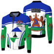 1sttheworld Clothing - Lesotho Active Flag Fleece Winter Jacket A35