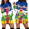 1sttheworld Clothing - Central African Republic Active Flag Hoodie Dress A35