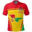 1sttheworld Clothing - Guinea Bissau Active Flag Polo Shirt A35