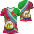 1sttheworld Clothing - Eritrea Special Women V-neck T-Shirt A35