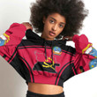 1sttheworld Clothing - Angola Active Flag Croptop Hoodie A35