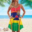 1sttheworld Clothing - Mauritius Bincjou Strap Summer Dress A35