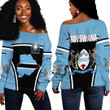 1sttheworld Clothing -  Botswana Active Flag Off Shoulder Sweater A35