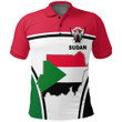 1sttheworld Clothing - Sudan Active Flag Polo Shirt A35