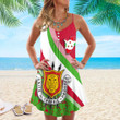 1sttheworld Clothing - Burundi Special Flag Strap Summer Dress A35