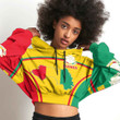 1sttheworld Clothing - Guinea Active Flag Croptop Hoodie A35