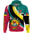 1sttheworl Clothing - Mozambique Special Flag Zip Hoodie A35