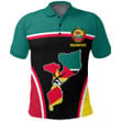 1sttheworld Clothing - Mozambique Active Flag Polo Shirt A35