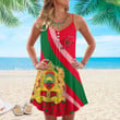 1sttheworld Clothing - Morocco Special Flag Strap Summer Dress A35