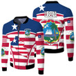 1sttheworld Clothing - Liberia Active Flag Fleece Winter Jacket A35