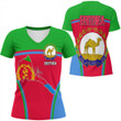 1sttheworld Clothing - Eritrea Bincjou Women V-neck T-Shirt A35