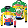1sttheworld Clothing - Comoros Active Flag Fleece Winter Jacket A35
