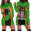 1sttheworld Clothing - Zambia Active Flag Hoodie Dress A35
