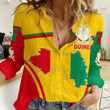 1sttheworld Clothing - Guinea Active Flag Women Casual Shirt A35