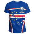 1sttheworld Clothing - Cape Verde Active Flag T-Shirt A35