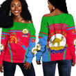 1sttheworld Clothing -  Eritrea Active Flag Off Shoulder Sweater A35