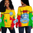 1sttheworld Clothing -  Mali Active Flag Off Shoulder Sweater A35