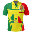 1sttheworld Clothing - Senegal Active Flag Polo Shirt A35