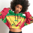 1sttheworld Clothing - Republic of the Congo Active Flag Croptop Hoodie A35