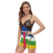 1sttheworld Clothing - Central African Republic Active Flag Back Strap Cami Dress A35