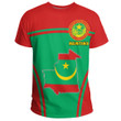 1sttheworld Clothing - Mauritania Active Flag T-Shirt A35
