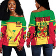 1sttheworld Clothing -  Republic of the Congo Active Flag Off Shoulder Sweater A35