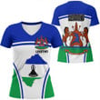 1sttheworld Clothing - Lesotho Bincjou Women V-neck T-Shirt A35