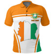 1sttheworld Clothing - Ivory Coast Active Flag Polo Shirt A35