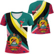 1sttheworld Clothing - Mozambique Special Women V-neck T-Shirt A35
